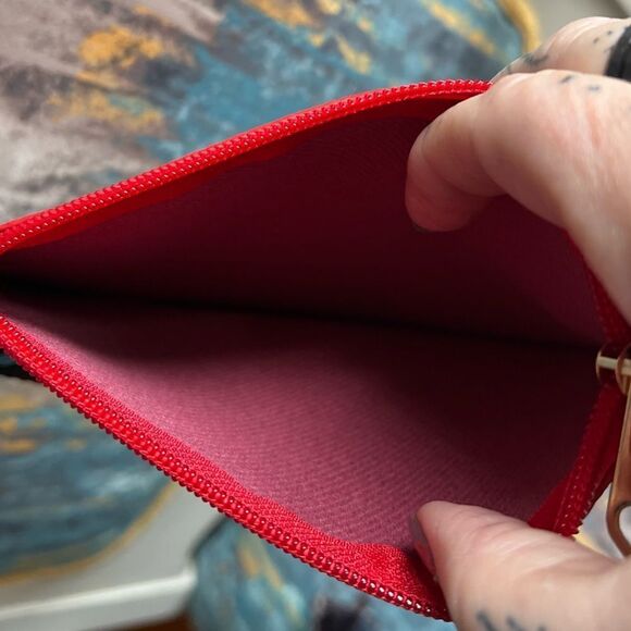 Red Heart-Shaped Clutch with LOVE Strap NWOT - Picture 4 of 7